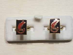 7th Armoured Division (Desert Rats) enamelled cufflinks - Click Image to Close